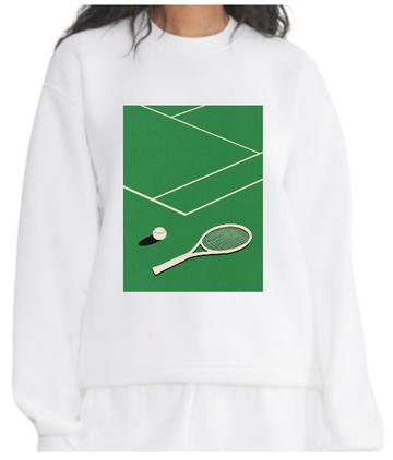 Tennis Anyone Sweatshirt - White