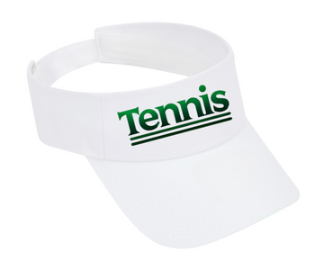 White Twill TENNIS Visor - Green TENNIS