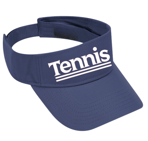 Navy Twill TENNIS Visor - White TENNIS