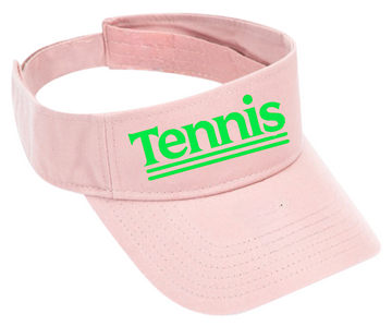 Light Pink Twill TENNIS Visor - Bright Green TENNIS