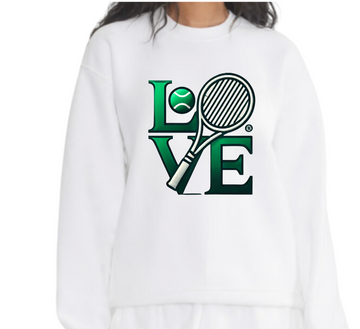 Tennis is My Racquet Sweatshirt -White