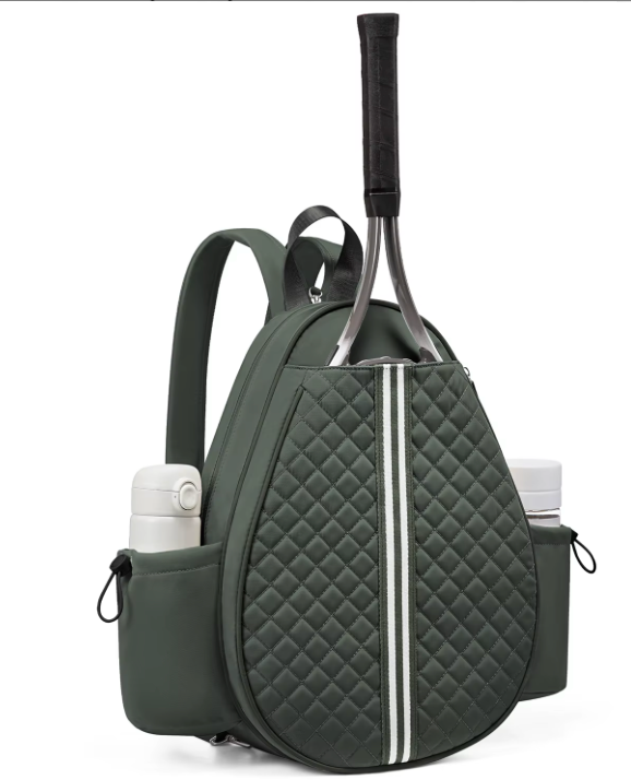 "Fits Everything" Quilted Backpack - Army Green