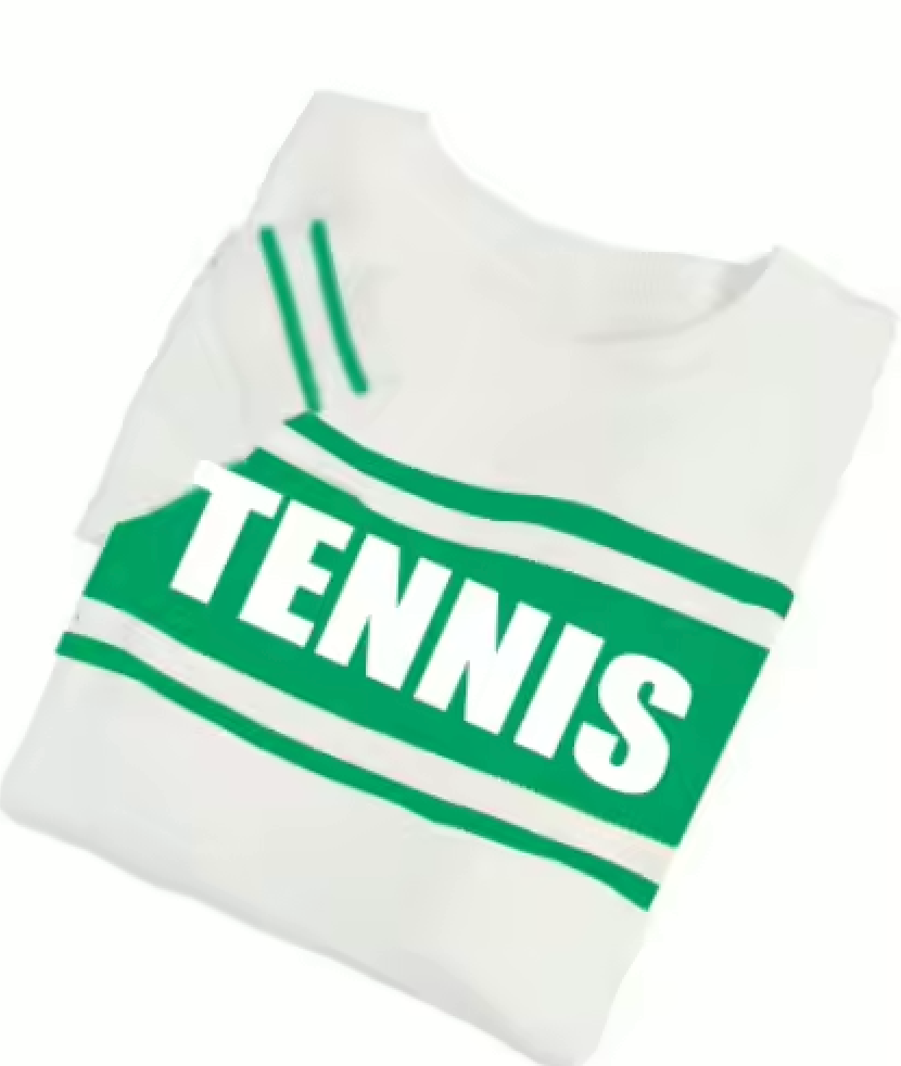 Tennis Sweater Lightweight - White/Green (Ship 3/6)