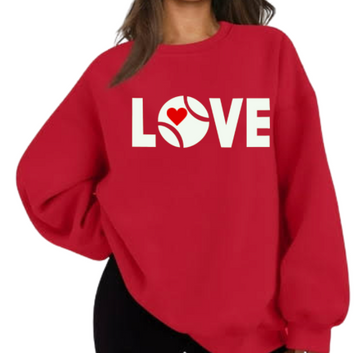 All About the Love Tennis Sweatshirt - **V-day Special**