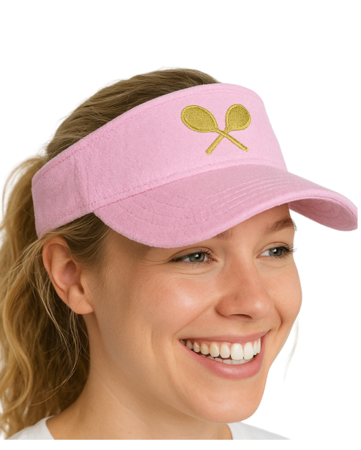 Double Trouble Terry Cloth Visor - Pink