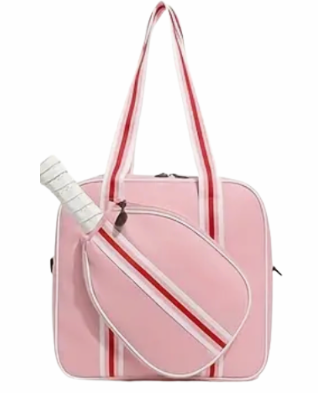 Retro Stripes Pickleball Bag - Pink