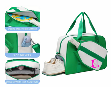 Green & White Pickleball Bag