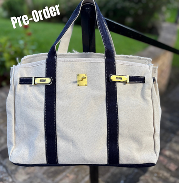 Canvas Boat Bag - Navy Trim