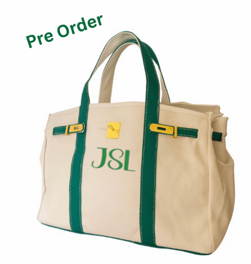 Canvas Boat Bag - Green Trim