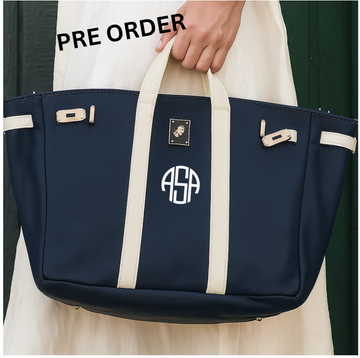 Canvas Boat Bag - Navy/White
