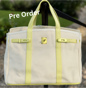 Canvas Boat Bag - Pale Yellow Trim