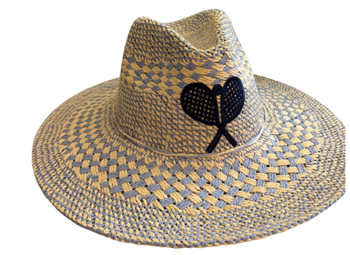 Summer Tennis Spectator Hat - Lite Blue/Navy