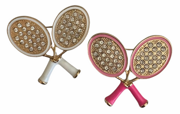 The Enamel Tennis Brooch - Pink or White