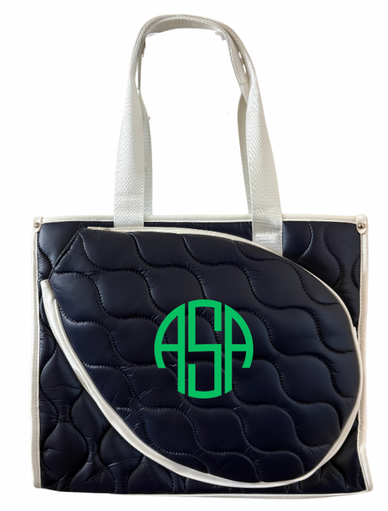 Tennis Quilted Lightweight Tote - Navy