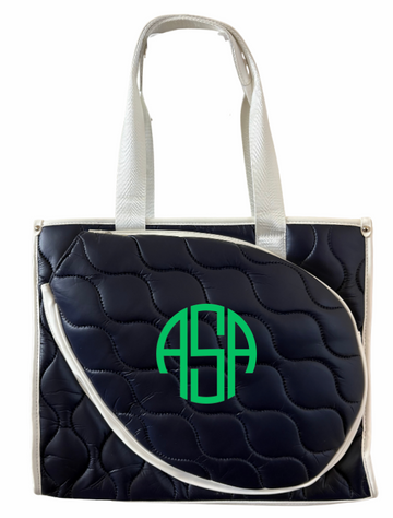 Tennis Quilted Lightweight Tote - Navy