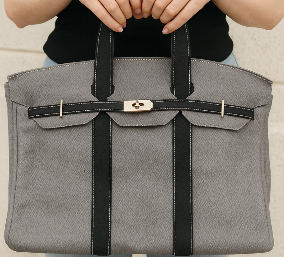 Canvas  "Totekin" Boat Bag - Fall Grey/Black