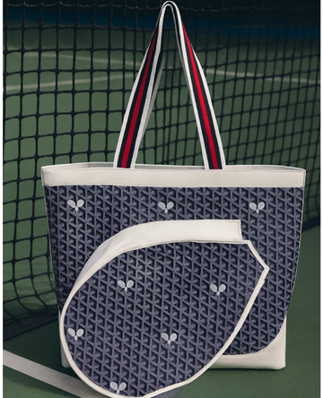 Whimsy Tennis Bag - Boutique Vintage Vibe Blue