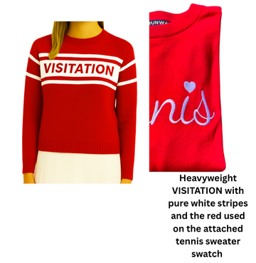 VISITATION CUSTOM RED SWEATER