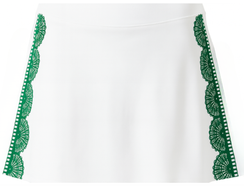 Sweetie Court Skirt - White/Green