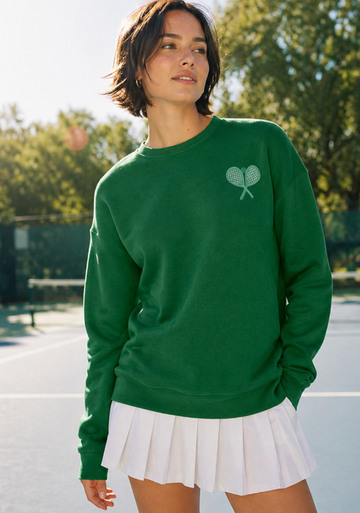 The Rally Crew Sweatshirt - Green/Green