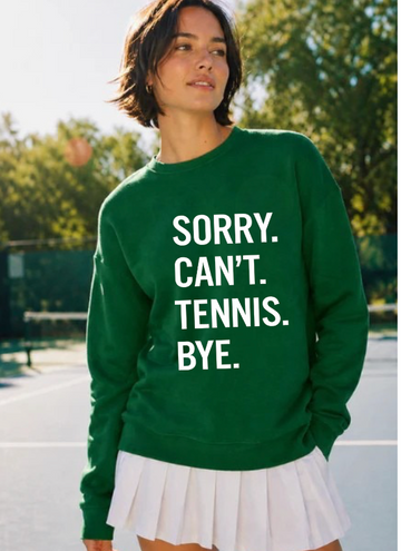 Tennis Sweatshirt - Green/White