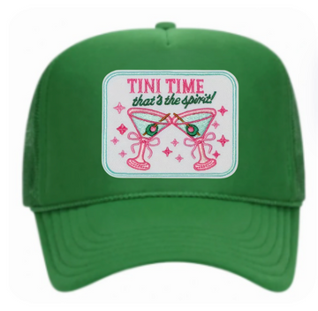Green & White Trucker Cap - Tini's Trucker Hat