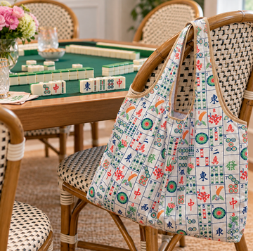 Mahjong Print Reusable Tote Bag