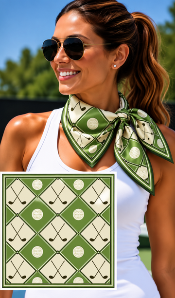 Golf Club Print Bandana