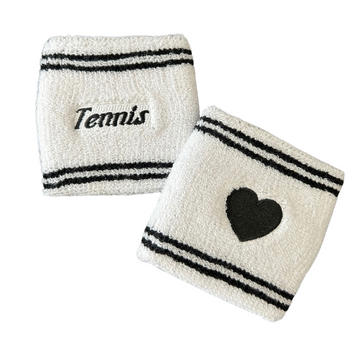 Runway Sweatband Set - White & Black