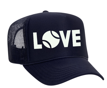 LOVE Tennis Navy Trucker Hat