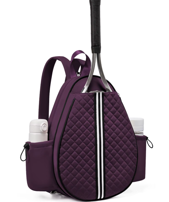 "Fits Everything" Quilted Backpack - Eggplant