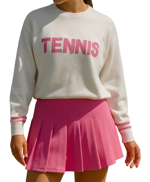 Tennis Sweater - Hot Pink