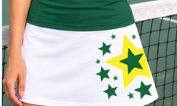 Women's High-Waisted Tennis Skirt | Stars Athletic Skort | Runway Athletics