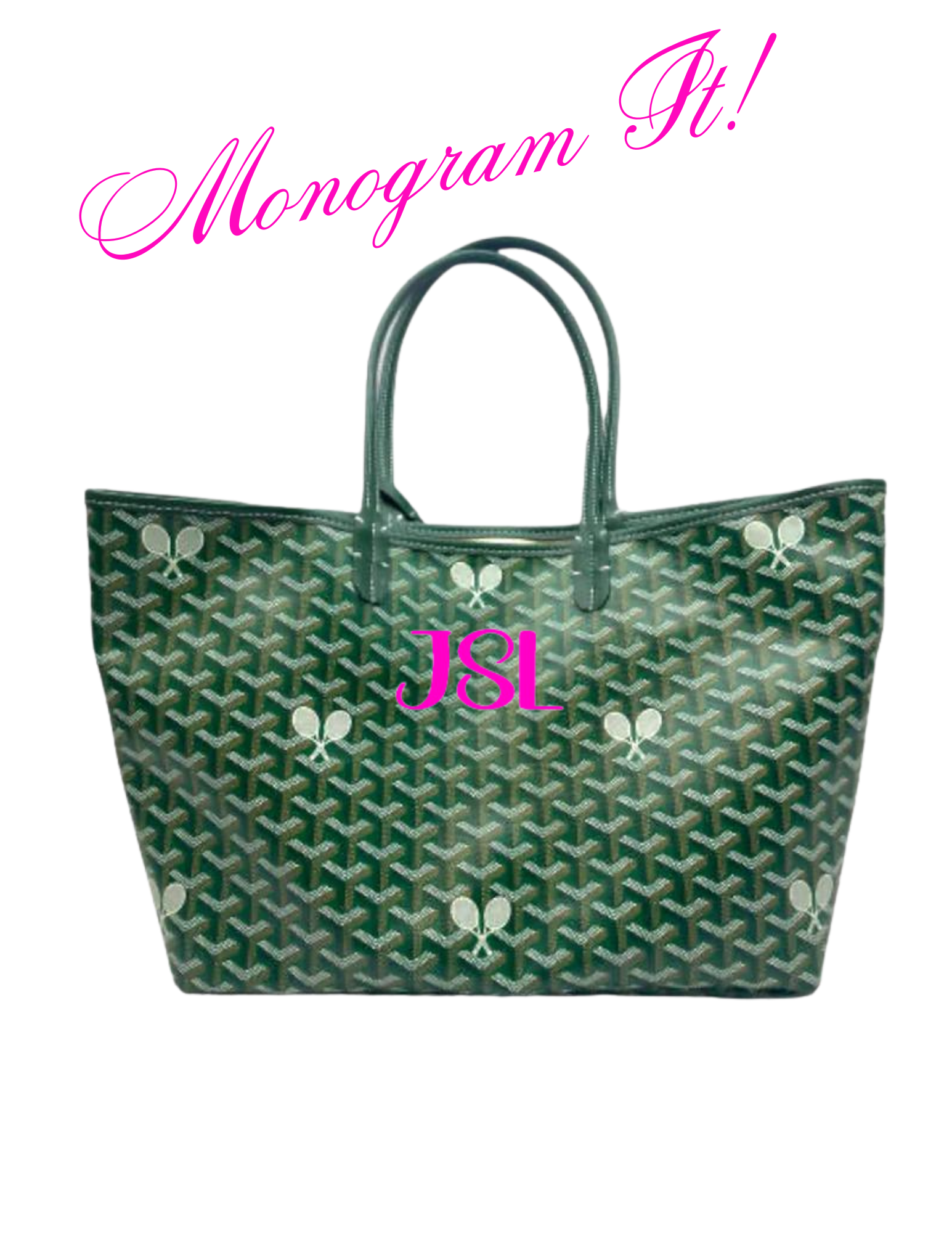 Personalized Green Goyard Clutch Goyard Tote Customized Goyard