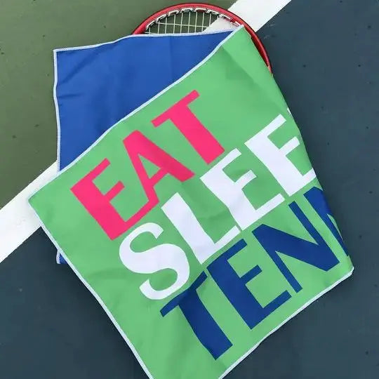 Racquet Bag Towel - "Eat Sleep Tennis" Runway Athletics