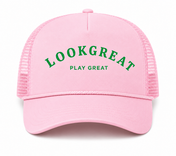 Athletic Pink Foam Front Rope Trucker Hat | Adjustable Mesh Snapback | Runway Athletics