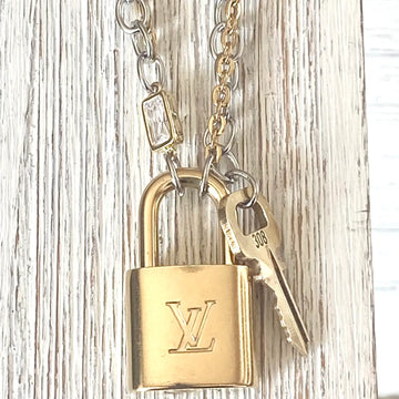 Vintage/Up-Cycled Louis Vuitton Lock Necklace