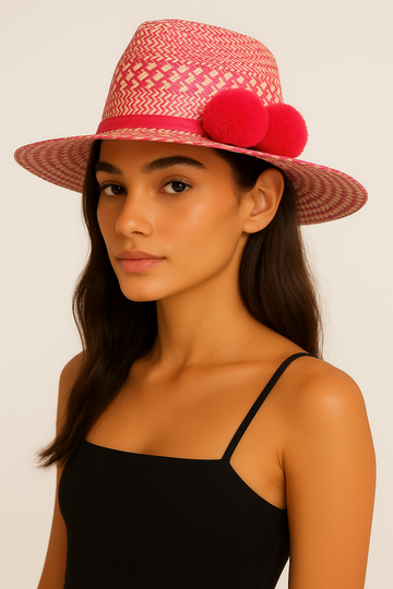 Tennis Checkered Weave Spectator Hat