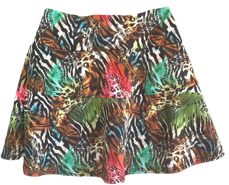 Zebra Animal Print Tennis Skort- Runway Athletics. The A-line skirt design provides a flattering, high quality fit for all body types. 