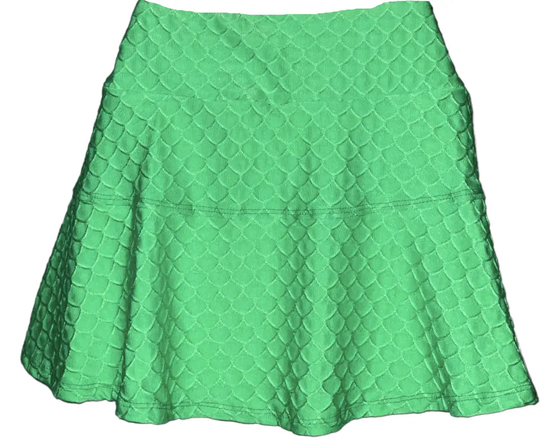 Neon Green Workout Skirt from Runway Athletics. The A-line skirt design provides a flattering, high-quality fit for all body types.