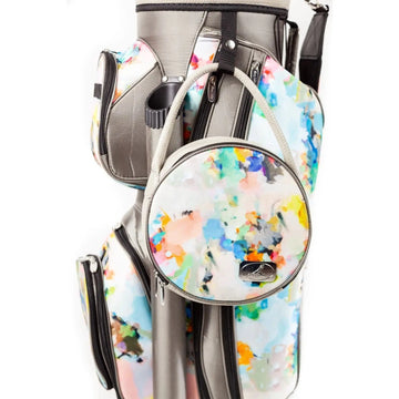 Ladies Golf Bag from Runway Athletics. Colorful, chic watercolor print gives you all the happy, giddy feelings
